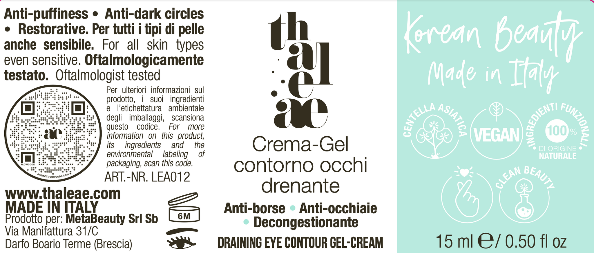 Crema-Gel Contorno Occhi Drenante