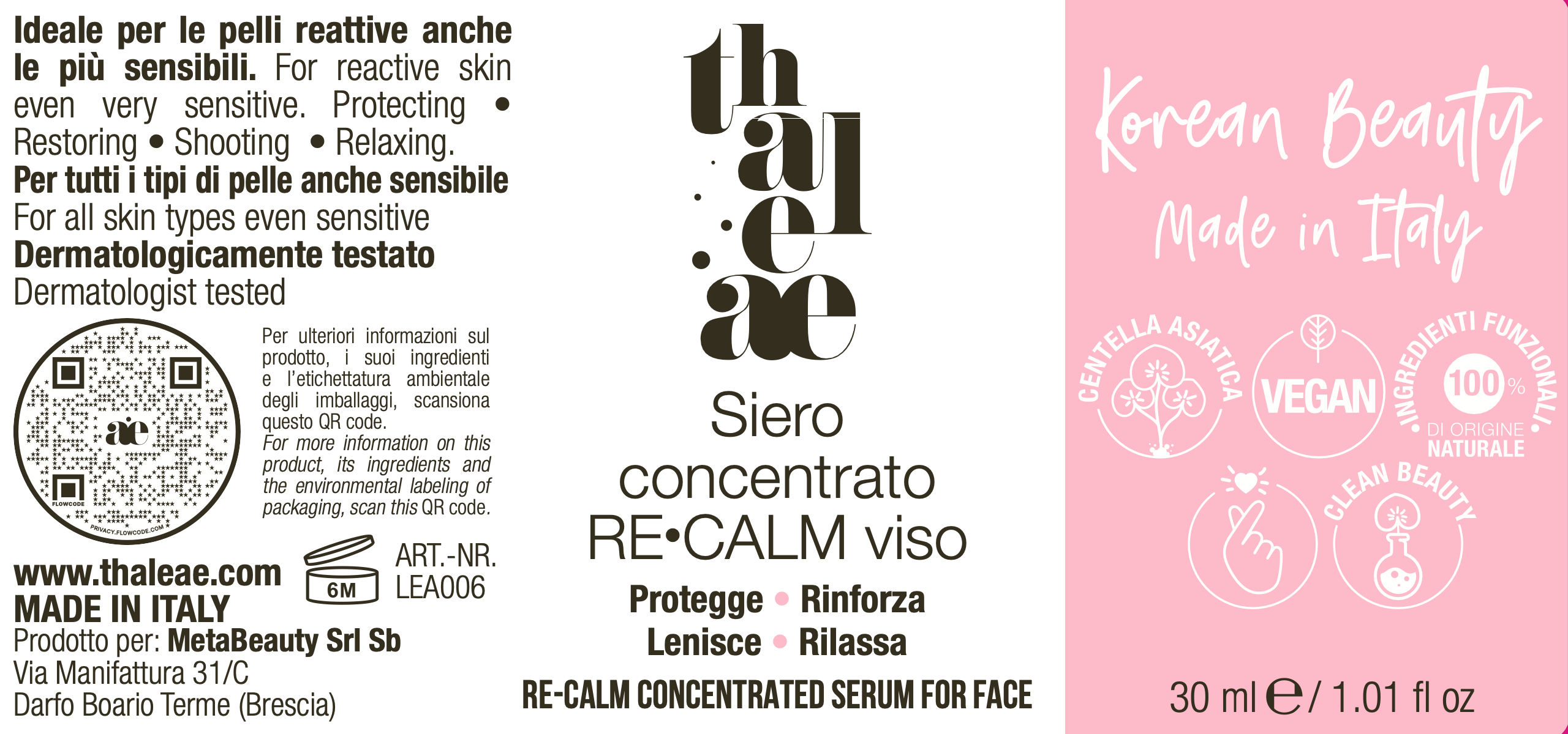 Siero Concentrato Re-Calm Viso