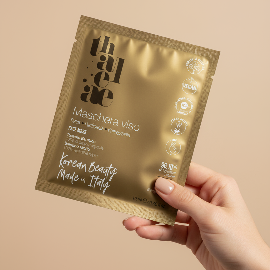 Maschera viso oro con colore originale