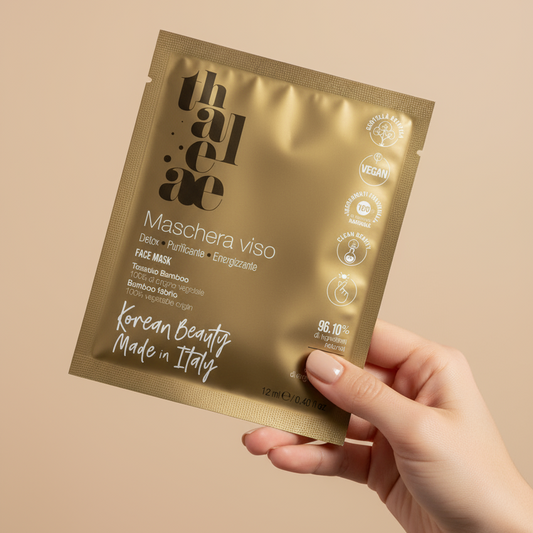 Maschera viso oro con colore originale